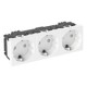 SKS-D0 RW3 6117023 OBO BETTERMANN Prendre eléc.Triple, contacts 0 °, mise à la terre, 250V, 10 / 16A, blanc ..