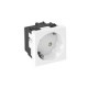 SKS-D3 RW1 6117041 OBO BETTERMANN Prenez électr. 33ºinc simple., Mise à la terre, 250V, 10 / 16A, blanc pur,..