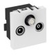 ANT-3E RW1 6117393 OBO BETTERMANN Tomada antena, fazendo Radio-TV, 45x45mm, branco puro, 9010,
