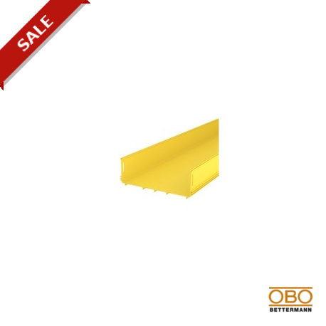 LD 300100CY 6149013 OBO BETTERMANN Canal, sem tampa, fechado, 300x100x2000, amarelo, óxido de polifenílico, ..