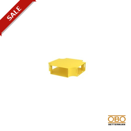 LD 220100HCC 6149412 OBO BETTERMANN Intersection, horizontal with cover, 220x100, Yellow, Polyphenylene oxid..