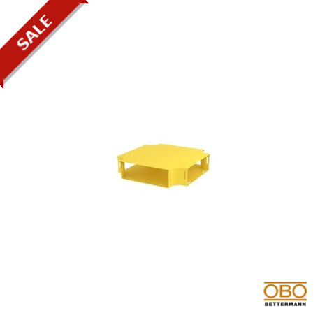 LD 300100HCC 6149418 OBO BETTERMANN Intersection, horizontal with cover, 300x100, Yellow, Polyphenylene oxid..