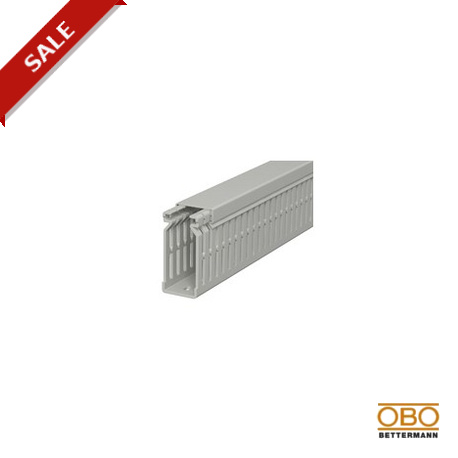 LK4 N 60025 6178203 OBO BETTERMANN Slotted cable trunking system , 60x25x2000, Stone grey, 7030, Polyvinylch..