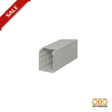 LKV N 10075 6178439 OBO BETTERMANN Geschlitzt Kabelkanalsystem, 100x75x2000, steingrau, 7030, Polyvinylchlor..