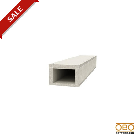 BSK 091016 7215162 OBO BETTERMANN Fire protection duct I90/E30 , 105x160mm, Grey, Glass-fibre lightweight co..