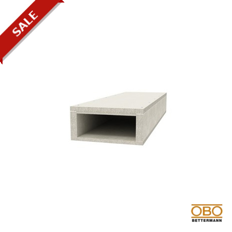 BSK 091026 7215166 OBO BETTERMANN Brandschutzkanal I90 / E30, 105x260mm, Grau, Glasfaserleichtbeton