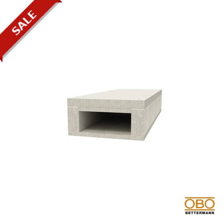 BSK 121026 7215234 OBO BETTERMANN Brandschutzkanal I120 / E90, 105x260mm, Grau, Glasfaserleichtbeton