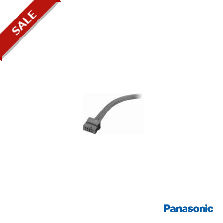 AFP0521D PANASONIC I/O cable with 10-pin MIL connector and 10 wires, set of two cables (1x blue, 1x white), ..