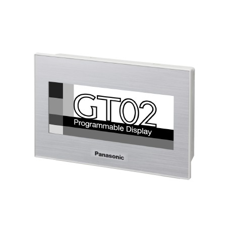 AIG02MQ03D PANASONIC Pannello di tocco GT02 3.8", monocromatico, 240x96 pix., RS232 + mini-USB (prog.), 5V D..