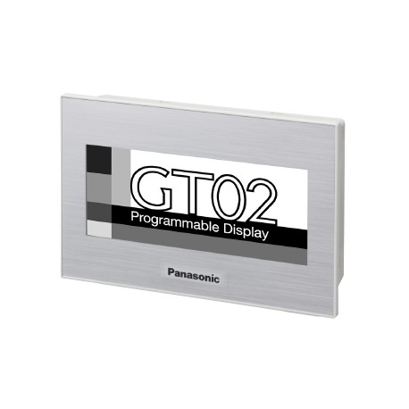 AIG02MQ03D PANASONIC Touch panel GT02 3.8", monochrome, 240x96 pix., RS232 + mini-USB (prog.), 5V DC, silver..
