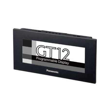 AIG12MQ12D PANASONIC Touch-panel-GT12 mit 4,6", 8 Graustufen, 320x120 pix., RS232 + mini-USB (prog.), 24V DC..