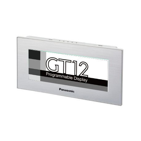 AIG12MQ13D PANASONIC Painel de toque GT12 4.6", 8 de escala de cinza, 320x120 pix., RS232 + mini-USB (prog.)..