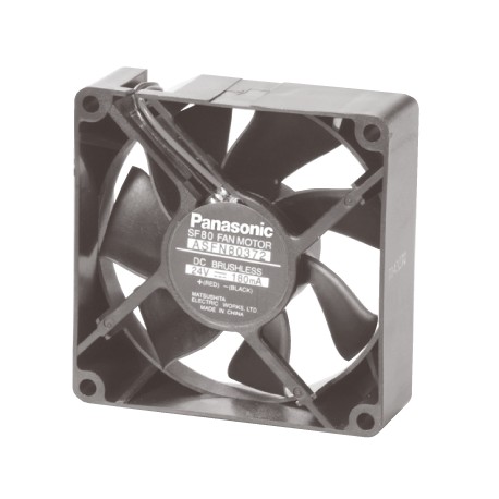 ASFN80371 PANASONIC DC motore del ventilatore, 80x80x25mm, tipo di cuscinetto a sfera standard di velocità d..