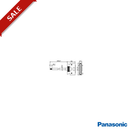 DVOP4360P PANASONIC I/O cable for MINAS A4(X5)/A5,A6(X4) with 50-pin connector and open wire output, 2m, pos..