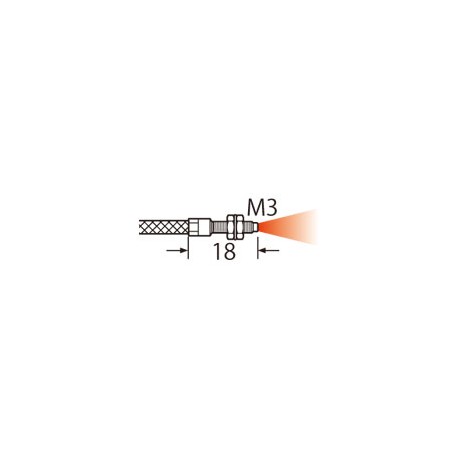 FD-32GX PANASONIC Fibra (reflexivo, coaxial, aço revestido, o raio de curvatura R2, M3, 1m, IP40)