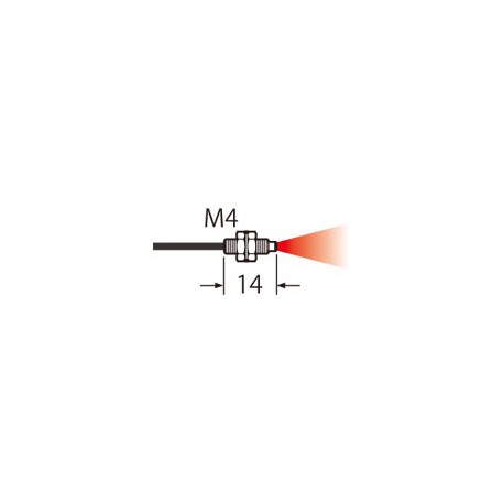 FD-40 PANASONIC Fibra, Diffusa riflettente, M4, raggio di curvatura R4, 2m, IP 67