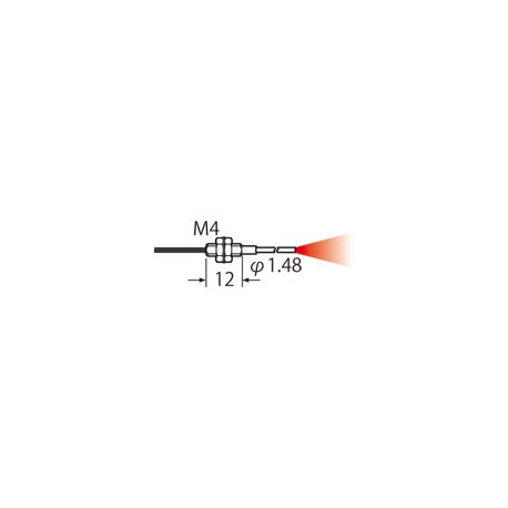 FD-41S PANASONIC Fiber (reflective, sleeve 40mm, ø 1.48mm, bending radius R2, M4, 2m, IP67)