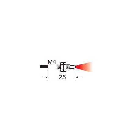 FD-42GW PANASONIC Fibra óptica reflex. directa M4, coaxial, aplicable lente, superflexible: radio curvat. 1m..