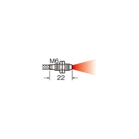 FD-64X PANASONIC Fiber (reflective, stainless-jacketed, bending radius R4, M6, 1m, IP40)