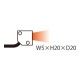 UFDAL11 FD-AL11 PANASONIC Fiber (reflective, array type, 5 x 20 x 20mm, top sensing, bending radius R2, 2m, ..
