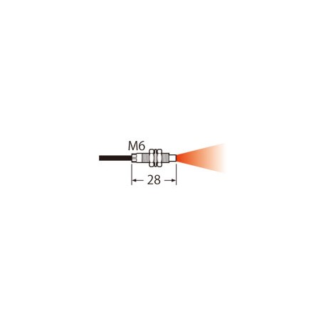 FDH20M1 FD-H20-M1 PANASONIC Fibra, reflexiva Difusa, coaxial, tubo de silicone -60 a 200°C, M6, 1m