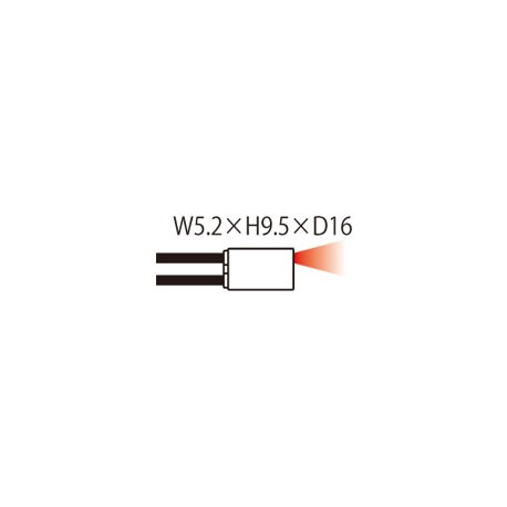 FD-Z50HW PANASONIC Fiber (reflective, narrow beam type, 5.2 x 9.5 x 15mm, top sensing, bending radius R1, 2m..