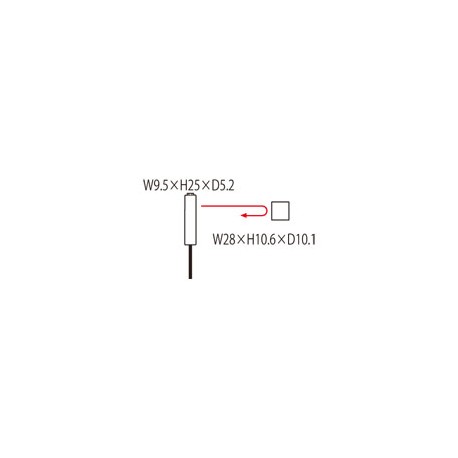 FR-KZ50E PANASONIC Fibra (a riflessione, a fascio stretto, il lato di rilevamento, 9,5 x 25 x 5,2 mm, raggio..