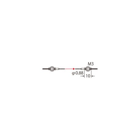 UFT31S FT-31S PANASONIC Faser (thru-beam, Hülse 40mm, ø 0,88 mm, Biegeradius R2, M3, 2m, IP67)