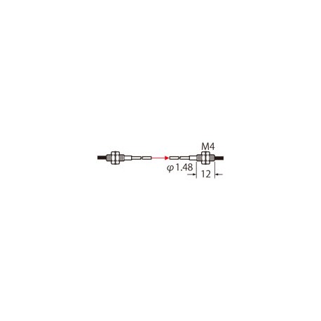 UFT42S FT-42S PANASONIC Faser (thru-beam, Biegeradius R4, M4, Hülse 40mm, ø 1,48 mm, 2m, IP67)