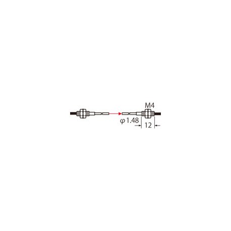 FT-42S PANASONIC Faser (thru-beam, Biegeradius R4, M4, Hülse 40mm, ø 1,48 mm, 2m, IP67)