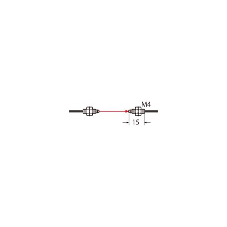 FT-42W PANASONIC Fibra (thru-beam, raio de curvatura R1, M4, 2m, IP67)