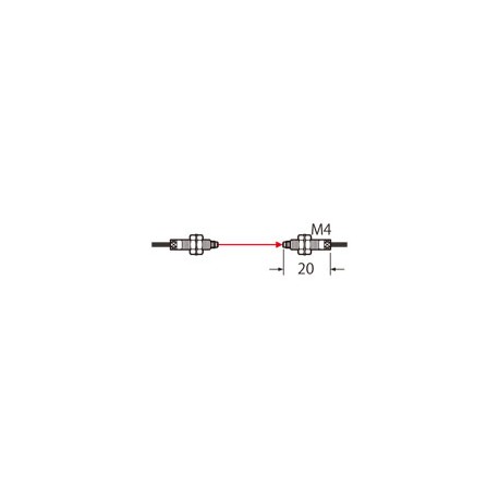 FT-45X PANASONIC Fibra (thru-beam, raggio di curvatura R4, M4, 1m, IP67)