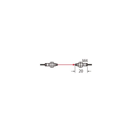 UFT45X FT-45X PANASONIC Fiber (thru-beam, bending radius R4, M4, 1m, IP67)
