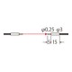 FT-E13 PANASONIC Fibre, cylindrique, thru-type de faisceau, de 0,25 mm de diamètre manchon, de 0,125 mm de d..