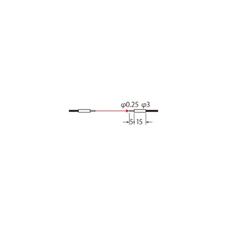 FT-E13 PANASONIC Fibra, di forma cilindrica, thru-beam tipo, 0.25 mm di diametro manica, 0.125 mm di diametr..