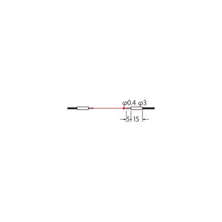 FT-E23 PANASONIC Fibra, di forma cilindrica, thru-beam tipo di 0,4 mm di diametro manica, 0.25 mm di diametr..