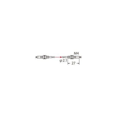 FTH35M2S6 FT-H35-M2S6 PANASONIC A fibra, através de feixe, tubo de aço inoxidável, de -30 até 300°C, M4, 2m