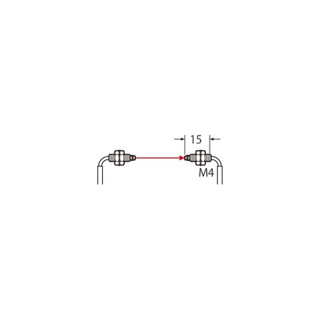 FT-R40 PANASONIC Fibra óptica Flexible barrera, acodada 90°, radio de curvatura R4, M4, 2m, IP67