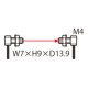 FT-R41W PANASONIC Fiber (thru-beam, square-head 90°, bending radius R1, M4, 2m, IP40)