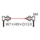 UFTR41W FT-R41W PANASONIC Faser (thru-beam, square-head 90°, Biegeradius R1, M4, 2m, IP40)
