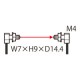 FT-R42W PANASONIC Fiber (thru-beam, square-head 90°, bending radius R1, M4, 2m, IP40)