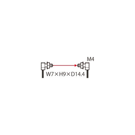 UFTR42W FT-R42W PANASONIC Faser (thru-beam, square-head 90°, Biegeradius R1, M4, 2m, IP40)