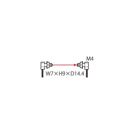 FT-R42W PANASONIC Faser (thru-beam, square-head 90°, Biegeradius R1, M4, 2m, IP40)