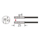 FT-V40 PANASONIC Fibra (thru-beam, cilindrico, ø 4mm, vista laterale, raggio di curvatura R4, 2m, IP50)