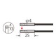 UFTV40 FT-V40 PANASONIC Faser (thru-beam, zylindrisch, ø 4mm, side-view, Biegeradius R4, 2m, IP50)