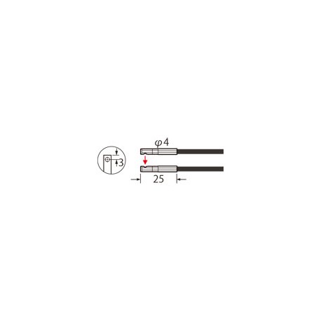 FT-V40 PANASONIC Fiber (thru-beam, cylindrical, ø 4mm, side-view, bending radius R4, 2m, IP50)