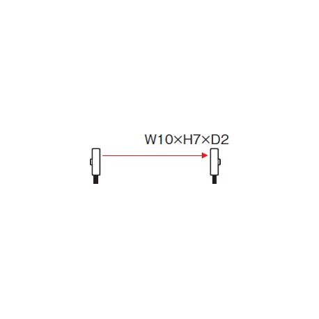 FT-Z20W PANASONIC Fibra (thru-beam, il tipo di piatto, 10 x 7 x 2 mm, a fronte di rilevamento, con il capo, ..