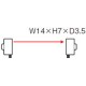 FT-Z40W PANASONIC Fiber (thru-beam, flat type, 14 x 7 x 3.5mm, front sensing, with boss, bending radius R1, ..