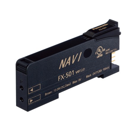 FX-501 PANASONIC Fiber amplifier, NPN, 1 digital output, double display, connector type