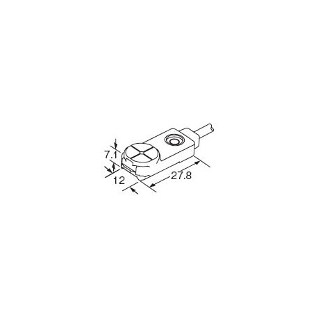 UGXF12BP GX-F12B-P PANASONIC sensor de proximidade indutiva, de forma retangular, 4,0 mm, NC, PNP, cabo de 1m